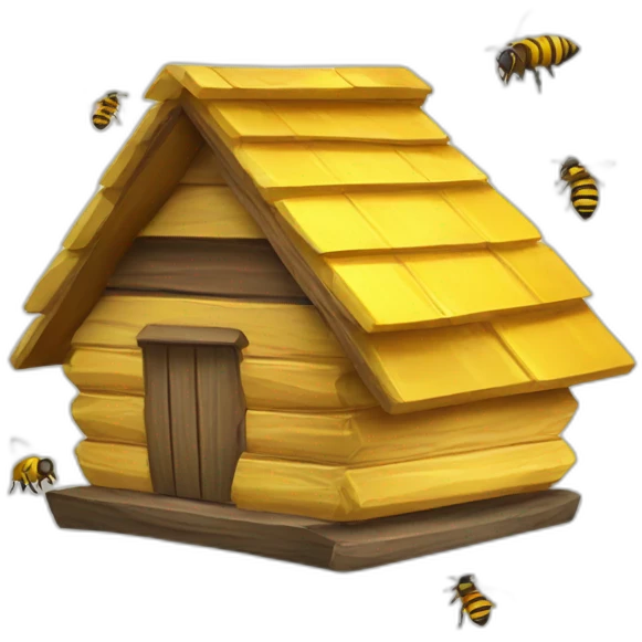 Apiary bee house emoji