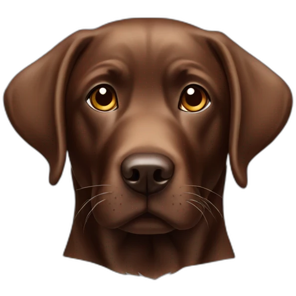 Labrador chocolat emoji