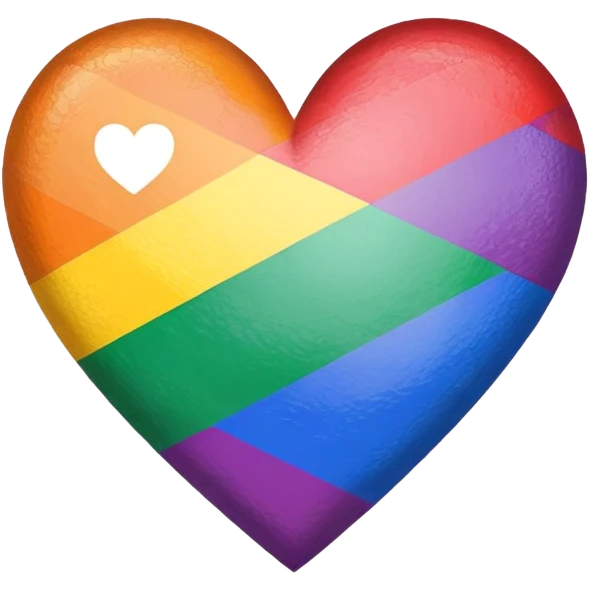 Pride flag heart emoji