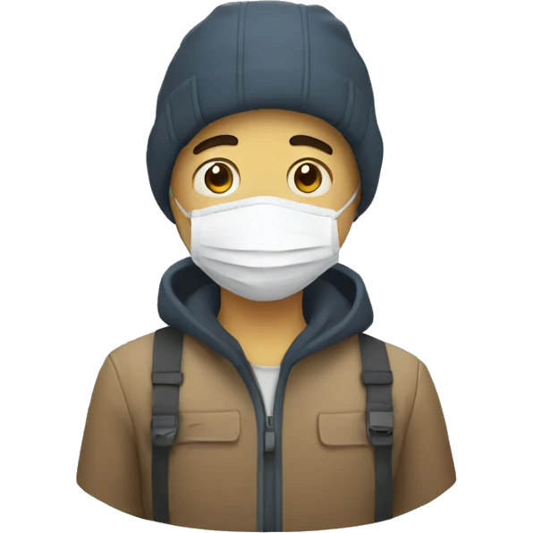 guy with covid mask emoji