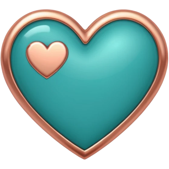 A teal, burnt orang, and rose gold heart, please.  emoji