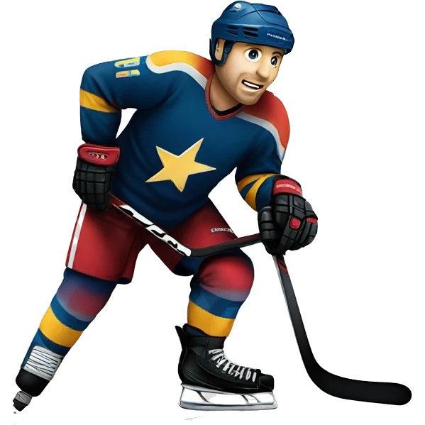 Hockey and star emoji