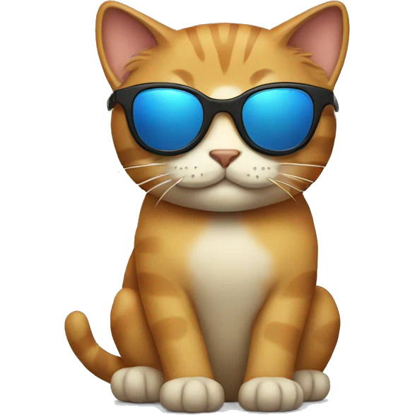 Cat with sunglasses emoji