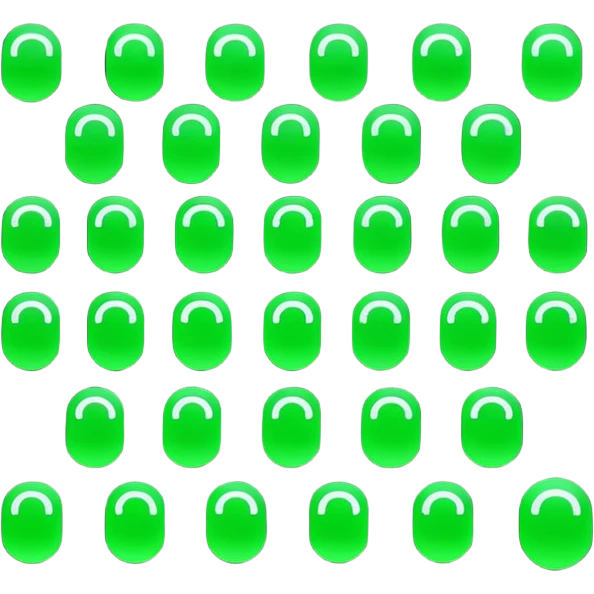 green binary flowing emoji