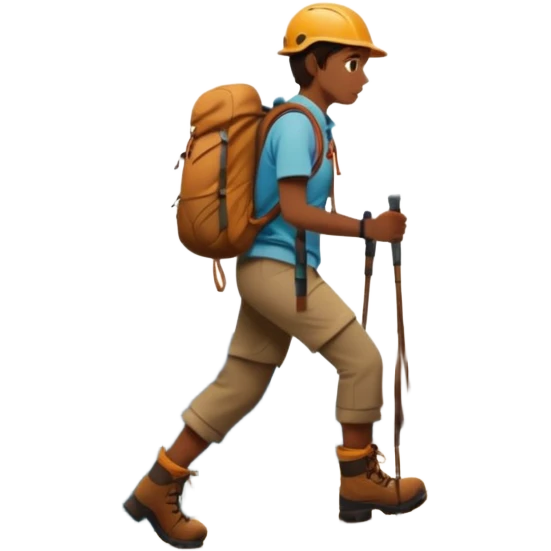 
una mezcla de sol + montaña + caminante estilo petroglifo emoji