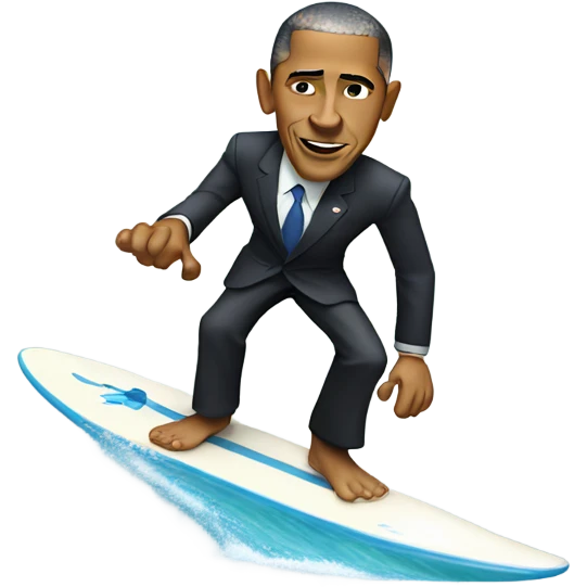 Barack Obama surfing  emoji