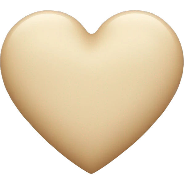 beige heart emoji