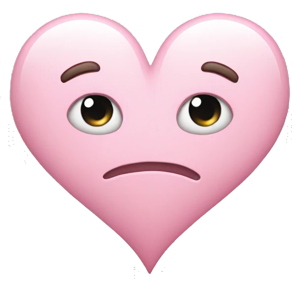 light pink heart broken emoji