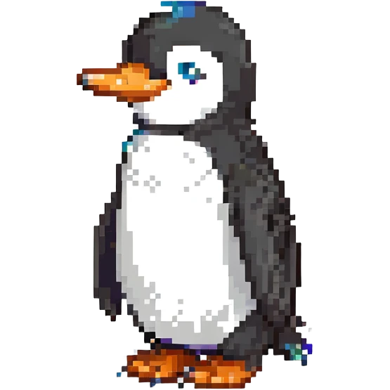 tux the penguin, side view emoji