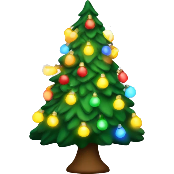 Christmas tree with lights emoji