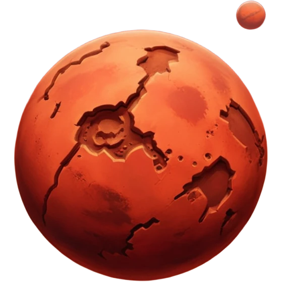 planete mars vue depuis l'espace emoji