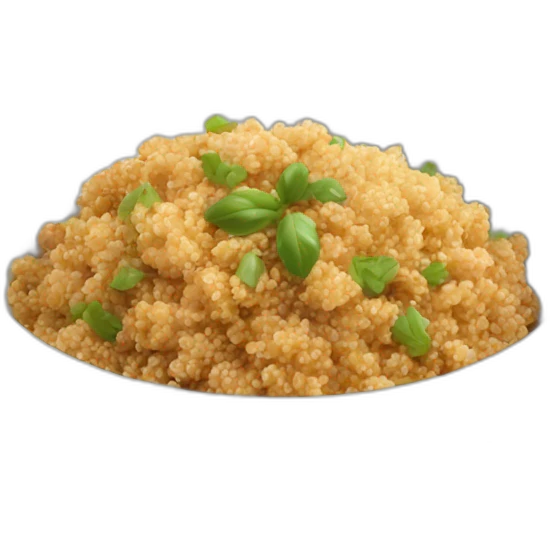 bowl with quinoa and chicken emoji