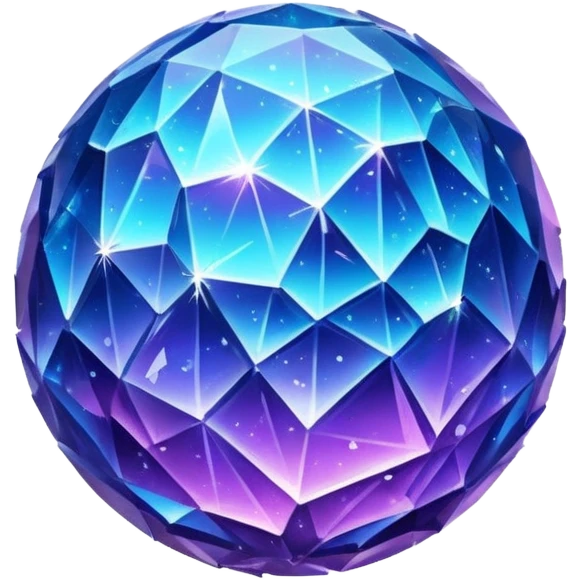 blue planet, Crystal Planet, surface covered in glowing crystals emoji