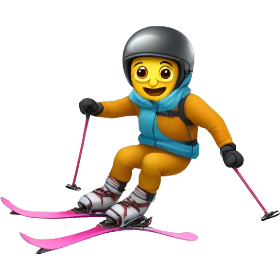 Squirm skiing  emoji