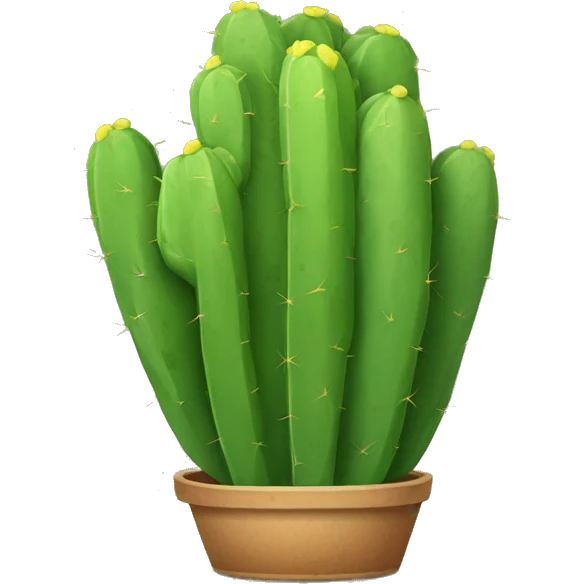 single flat Nopal without pot emoji