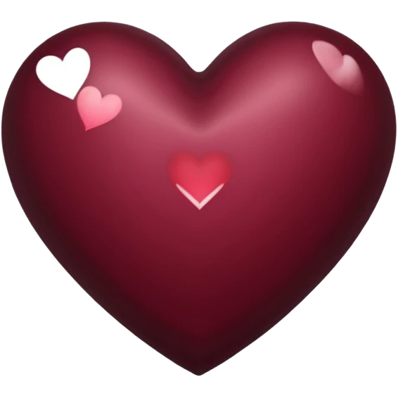Corazón de color vinotinto oscuro emoji