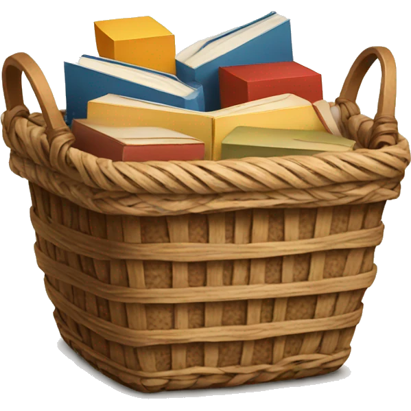 basket with books inside  emoji