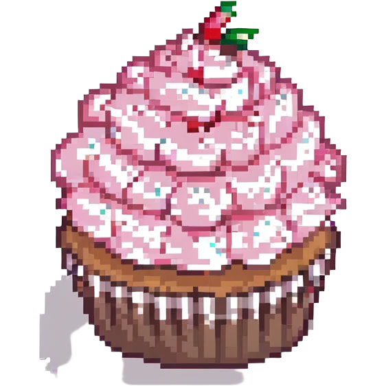 cupcake with pink icing emoji