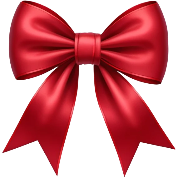 dark red bow emoji