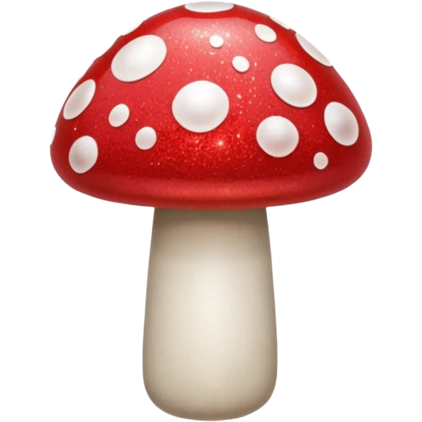 red glitter mushroom emoji