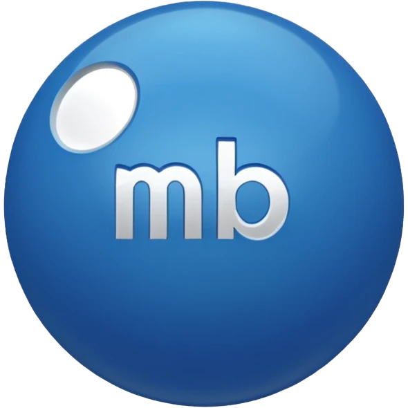 Blue ball (MB) written on it. emoji