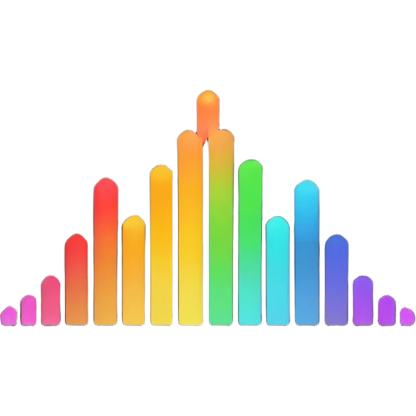full black audio spectrum, the spectrum is white emoji