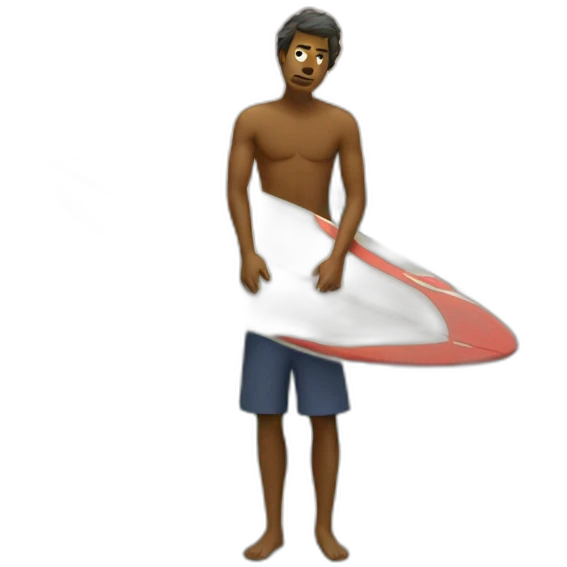 sad man surfing emoji