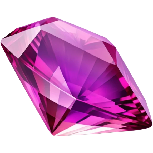 Colorshifting purple to red to pink, sparkling ultra realistic still life 3D rendering gemstone emoji