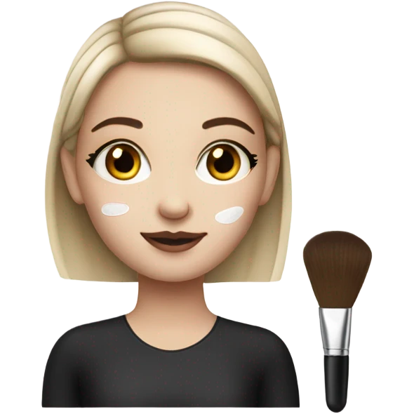 Makeup kit and a girl white skin emoji