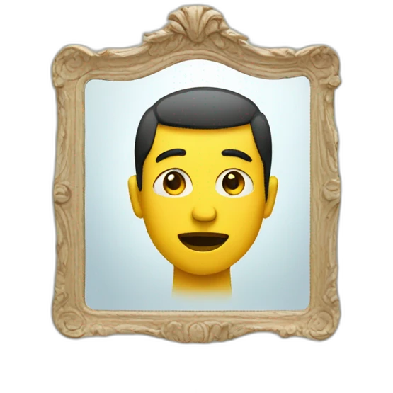 looking in mirror emoji