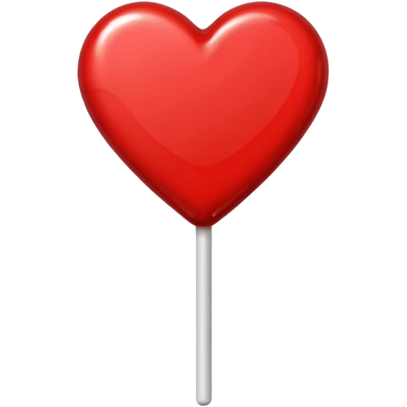 Red heart shaped lollipop emoji