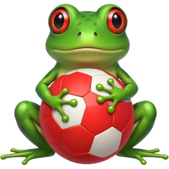 Frog with a ball emoji