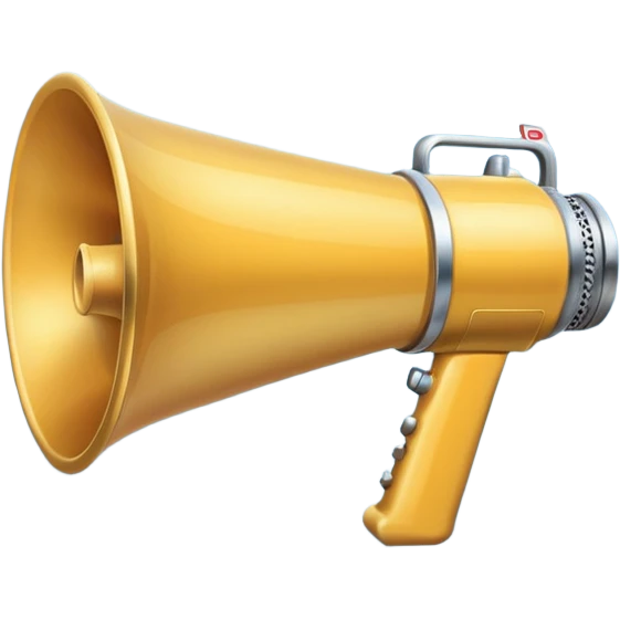 megaphone with social media icons telegram, vk, phone emoji