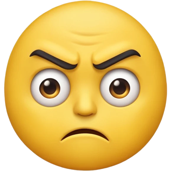 angry emoji with a confused look emoji