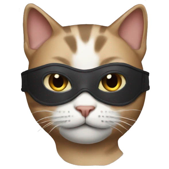 Cat wearing a mask emoji