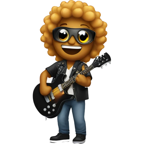 Me as a rock star on stage emoji