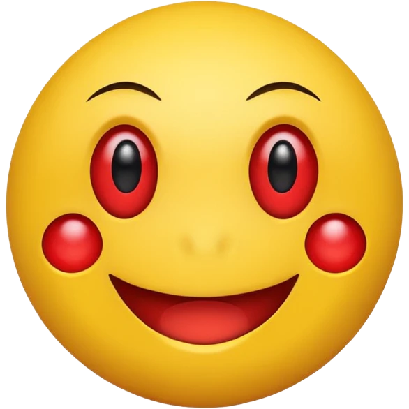 Un smiley avec les yeux rouge  emoji