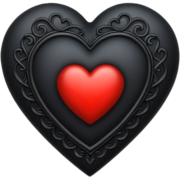 Black heart creative goth emoji
