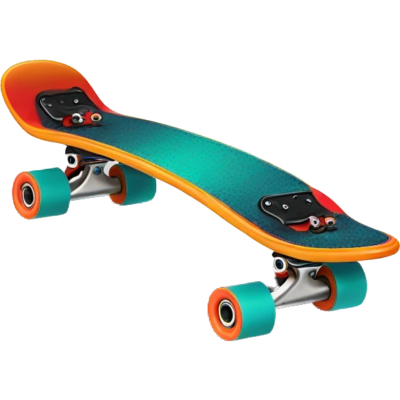 A mini skateboard with fingers on top ￼ emoji