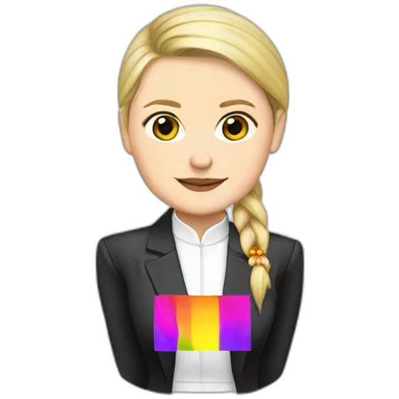 Tymoshenko with flag lgbt emoji