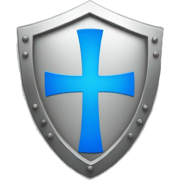 a shield with an cross emblem emoji