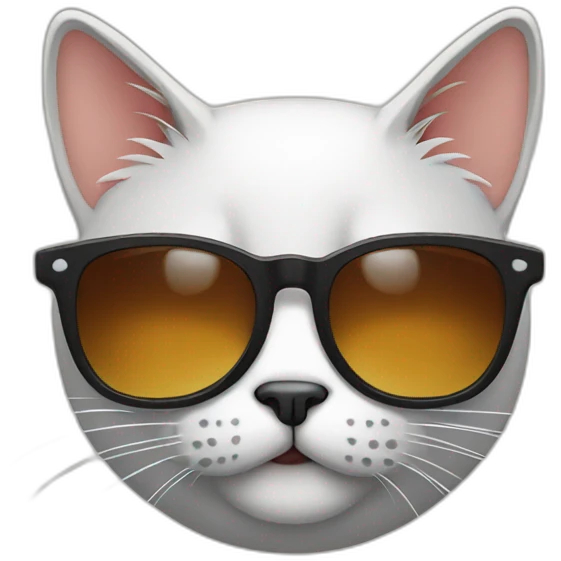 Cat with sunglasses emoji