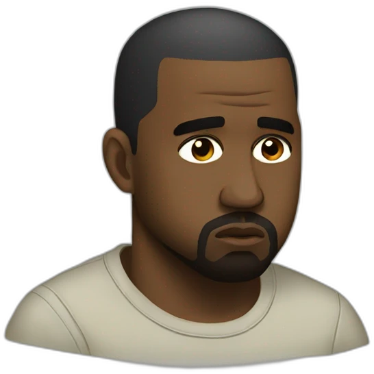 depressed kanye west emoji