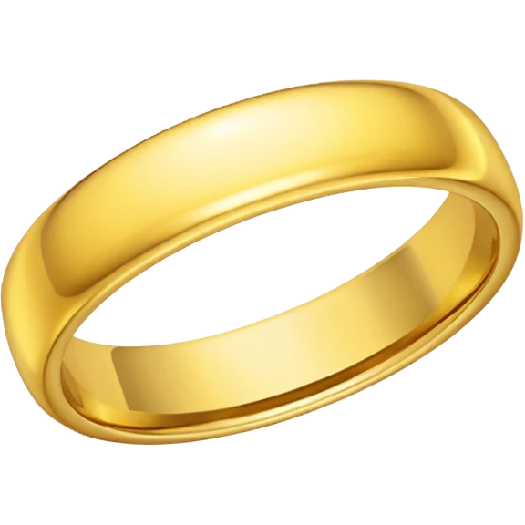 simple gold band, no gemstone, emoji style emoji
