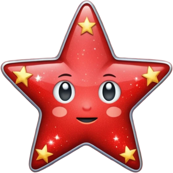 red star glitter space emoji