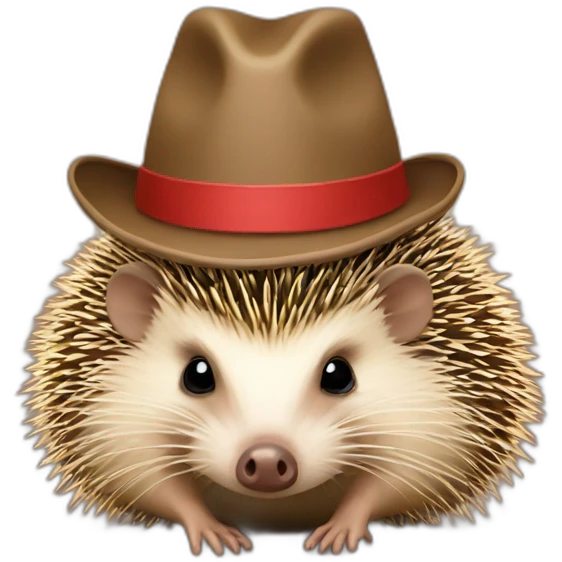 Hedehog with hat emoji