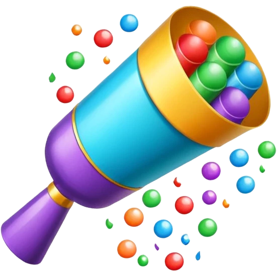 Corporate Gift icon and party popper as a retro sticker  emoji