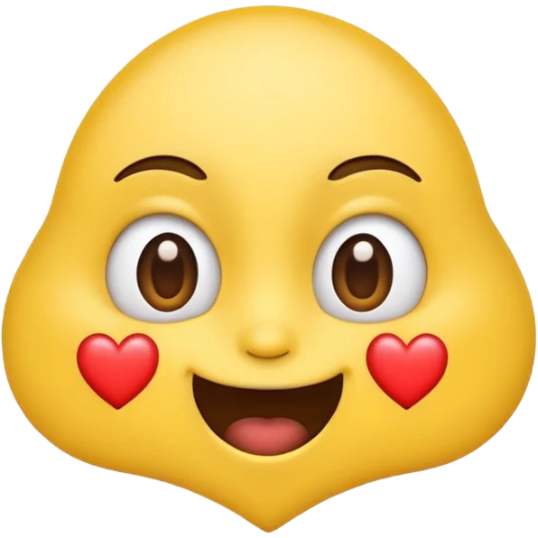 Shaking face emoji but with heart shaped eyes emoji