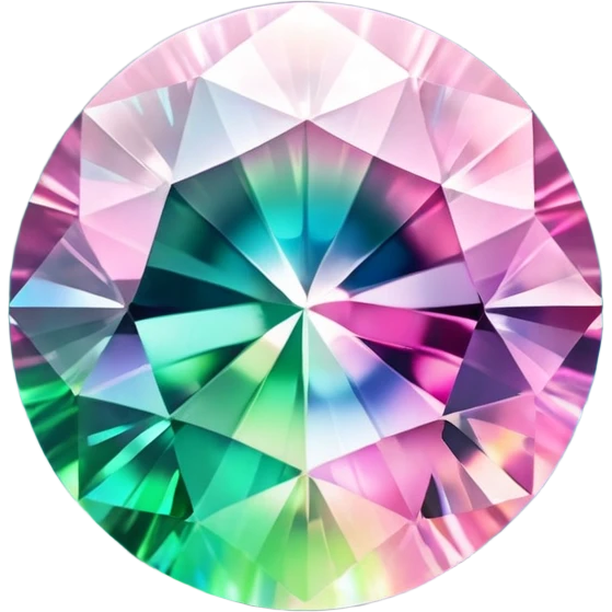 Shifting pink to Green sparkling realistic still life 3D rendering gemstone emoji