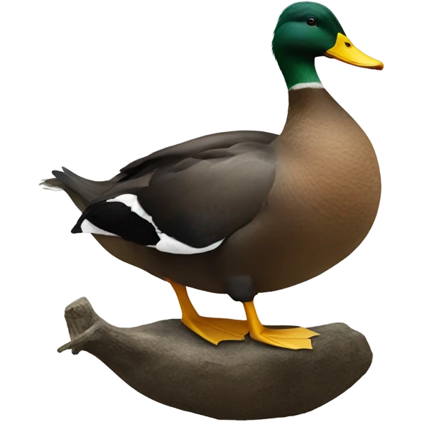 Duck on a water buffalo  emoji